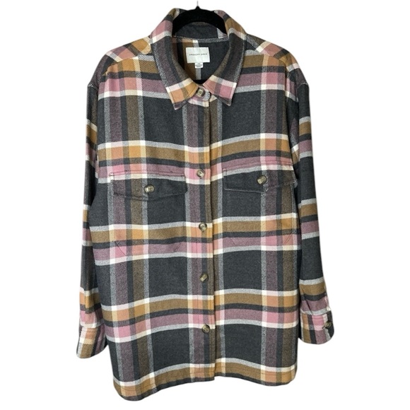 AE Oversized Plaid Flannel Shirt - Picture 2 of 5